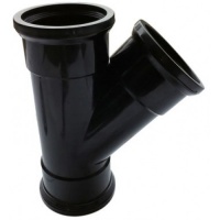 45 Degree Triple Socket Branch - Black